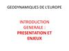 Introduction au cours sur l'Europe : présentation et enjeux