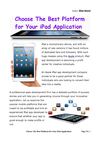 Choose The Best Platform for Your iPad Application