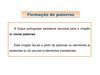 Formação de palavras