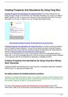 Creating Prosperity And Abundance By Using Feng Shui
