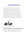 I will Create a Blog For You