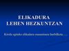 ELIKADURA LEHEN HEZKUNTZAN