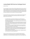 Losing Weight With Garcinia Cambogia Extract