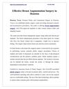 Effective Breast Augmentation Surgery in Houston