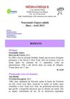 Nouveautés Adulte Mars-Avril 2013