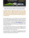 Bad credit auto loan: Online is much better option!