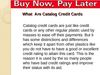 Compare the benefits of buy now pay later credit catalog cards with credit cards