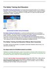 Fire Safety Training And Education