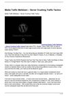 Media Traffic Meltdown Server Crushing Traffic Tactics