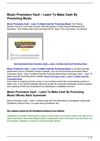 Music Promoters Vault Learn To Make Cash By Promoting Music