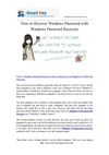 How to Recover Windows Password with Windows Password Recovery