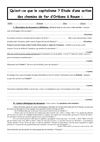Etude de cas Histoire 4ème capitalisme et action chemin de fer d'Orléans