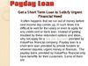 Get a Short Term Loan to Satisfy Urgent Financial Need