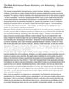The Web And Internet-Based Marketing And Advertising -- System Marketing