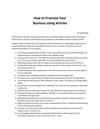 How to Promote Your Business Using Articles