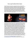 How to get the best online casino - www.royalstarcasino.com