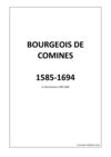 Bourgeois de Comines 1585-1694
