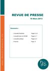 Revue de presse 18 mars 2013