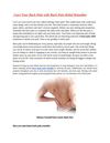 Cure Your Back Pain with Back Pain Relief Remedies