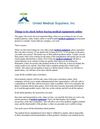 Things to be check before buying medical equipments online