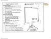 Quartet 550S Portable Tripod Projection Screen Instructions