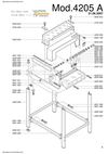 Triumph 4205 Manual Stack Paper Cutter Parts List
