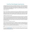 Can You Trust Payday Loan Services
