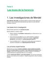 Tema 3 completo: las leyes de la herencia