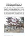 UN denounces Síria for its human rights violations