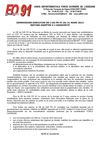 COMMISSION EXECUTIVE DE L’UD FO 91 DU 21 MARS 2013 MOTION ADOPTEE A L’UNANIMITE