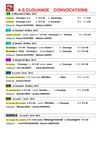 Programme de l'AS Clouange du lundi 25 Mars au Lundi 1 Avril 2013