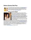 Selena Gomez Diet Plan