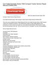 Cub Cadet Domestic Series 7000 Compact Tractor Service Repair Manual DOWNLOAD