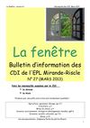 La fenêtre, le bulletin des nouveautés des CDI de l'EPL Mirande-Riscle