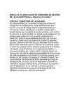 gestion de calidad poltica y objetivos