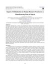 Impact of Globalization on Human Resource Practices in a Manufacturing Firm in Nigeria