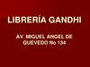 LIBRERIA GANDHI AV. MIGUEL ANGEL DE QUEVEDO No 134