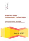 Brochure Master 2ème année de Mathématiques Fondamentales
