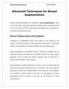 Advanced Techniques for Breast Augmentation