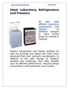 Ideal Laboratory Refrigerators and Freezers