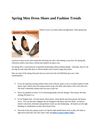 Spring Men Dress Shoes and Fashion Trends