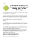 Android Application Development Services, Hire Android Application developer India – Bacancy Technology