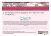 Wedding Decoration Supplies: How I am Going to Save Money