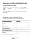 CANDIDATURES SOCIOPROFESSIONNELS 