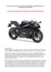 Kawasaki ZX-10R Ninja, ZX-10R Ninja ABS, ZX1000JBF, ZX1000KBF Motorcycle Workshop Service Manual 2011