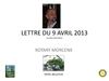 LETTRE du 9 AVRIL 2013 ROTARY MORCENX