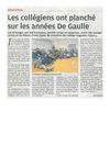 Les collégiens ont planché sur les années De Gaulle