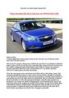 Chevrolet Cruz Body Repair Manual 2010