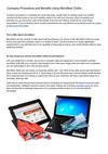 Company Promotions and Benefits Using Microfiber Cloths