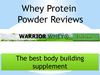 Whey Protein Powder Reviews